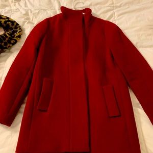 JCrew city wool coat, barely worn. Size 2. Maroon
